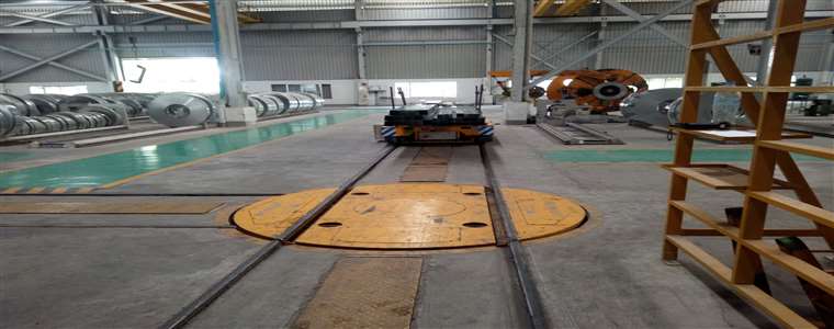 智能軌道轉(zhuǎn)盤平臺車